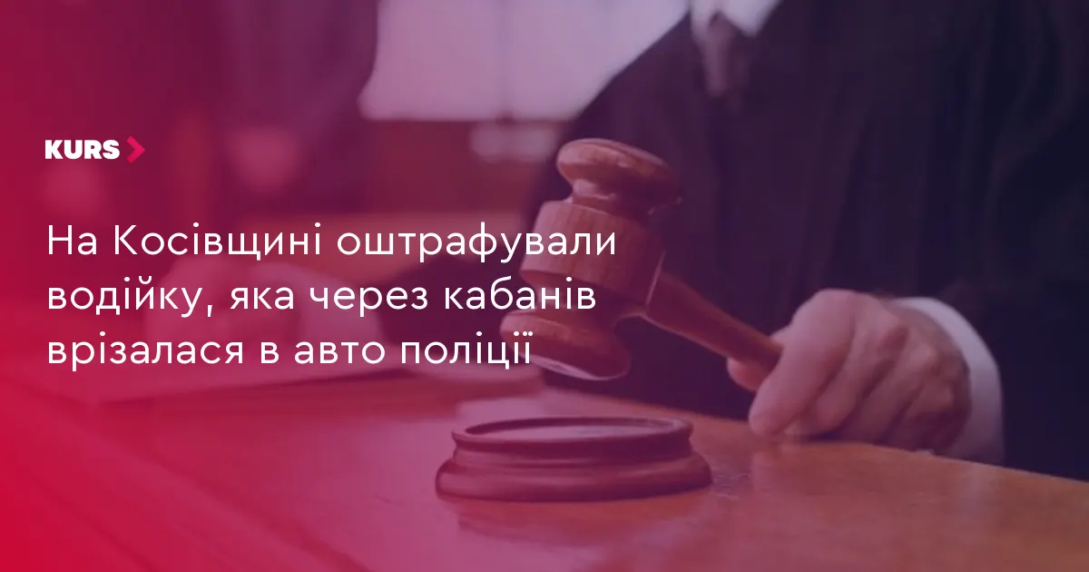 На Косівщині водійку оштрафували за ДТП з авто поліції через кабанів