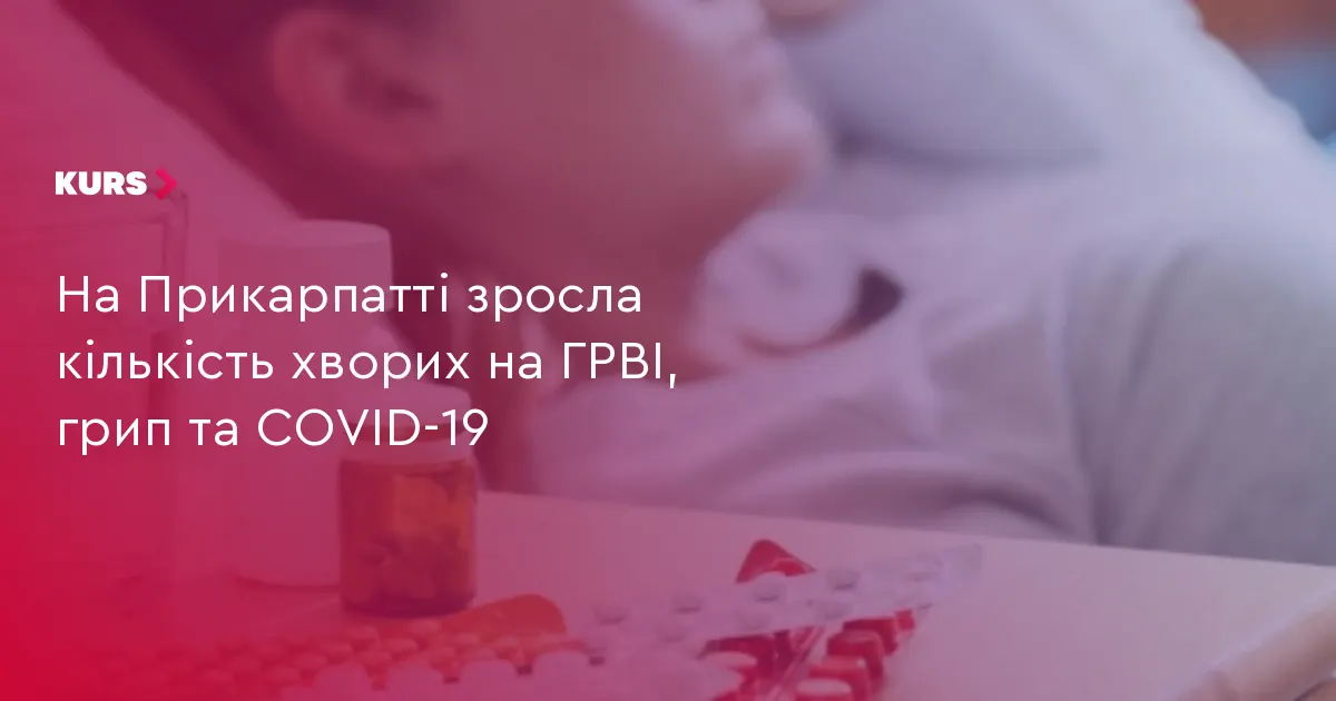 На Івано-Франківщині за тиждень захворюваність на ГРВІ, грип та COVID-19 зросла на 76,9%