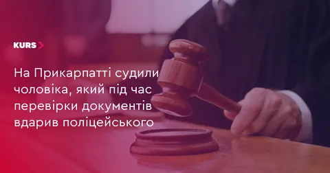 На Прикарпатті чоловік вдарив поліцейського під час перевірки документів: вирок суду