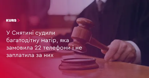 На Франківщині судили багатодітну матір, яка не заплатила за 22 телефони