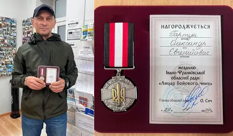 Воїна з Попелів Олександра Гартуна відзначили медаллю «Лицар бойового чину»