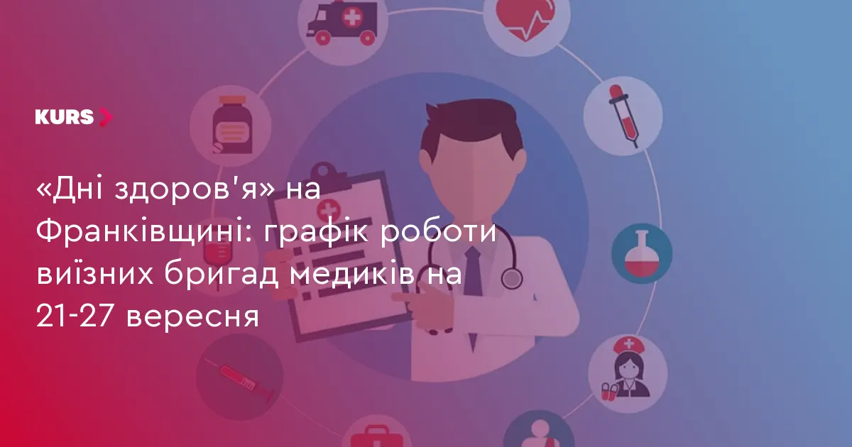 «Дні здоров'я» на Франківщині: де і коли працюватимуть виїзні бригади медиків 21–27 вересня
