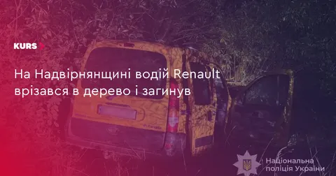 На Надвірнянщині Renault Kangoo злетів у кювет і врізався в дерево: водій загину
