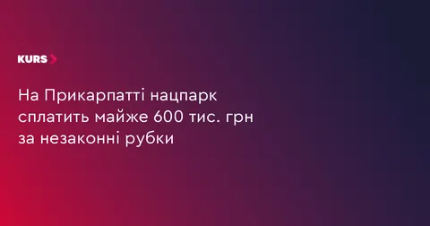 Національний парк на Прикарпатті відшкодує майже 600 тисяч за незаконні рубки