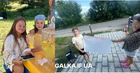 Школярки з Прикарпаття зібрали 15 тисяч гривень на дрони, продаючи лимонад