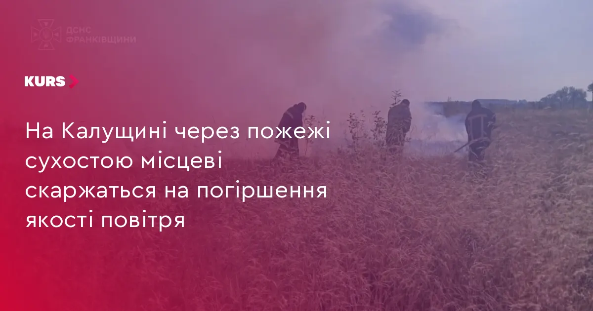 На Калущині через пожежі сухостою погіршилося повітря