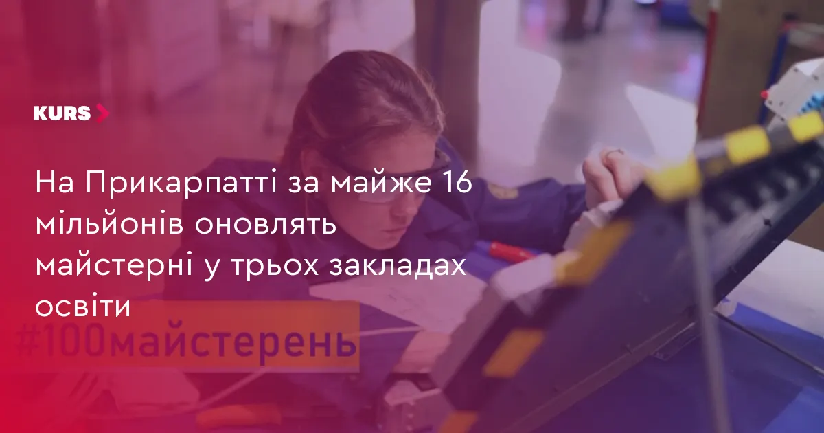 На Прикарпатті за 16 мільйонів оновлять майстерні у трьох закладах освіти