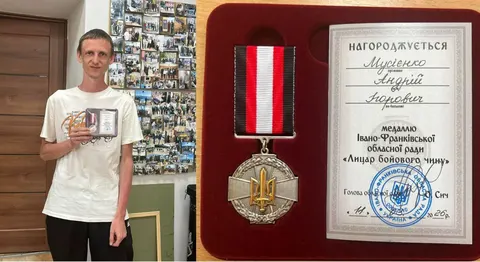 Воїна з Гончарівки Андрія Мусієнка відзначили медаллю “Лицар бойового чину”
