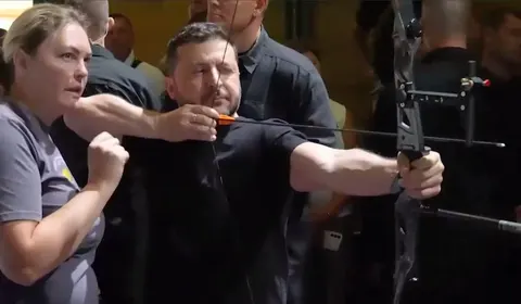 Зеленський на Прикарпатті долучився до змагань ветеранів
