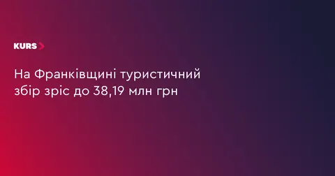 На Франківщині туристичний збір досяг 38,19 млн грн