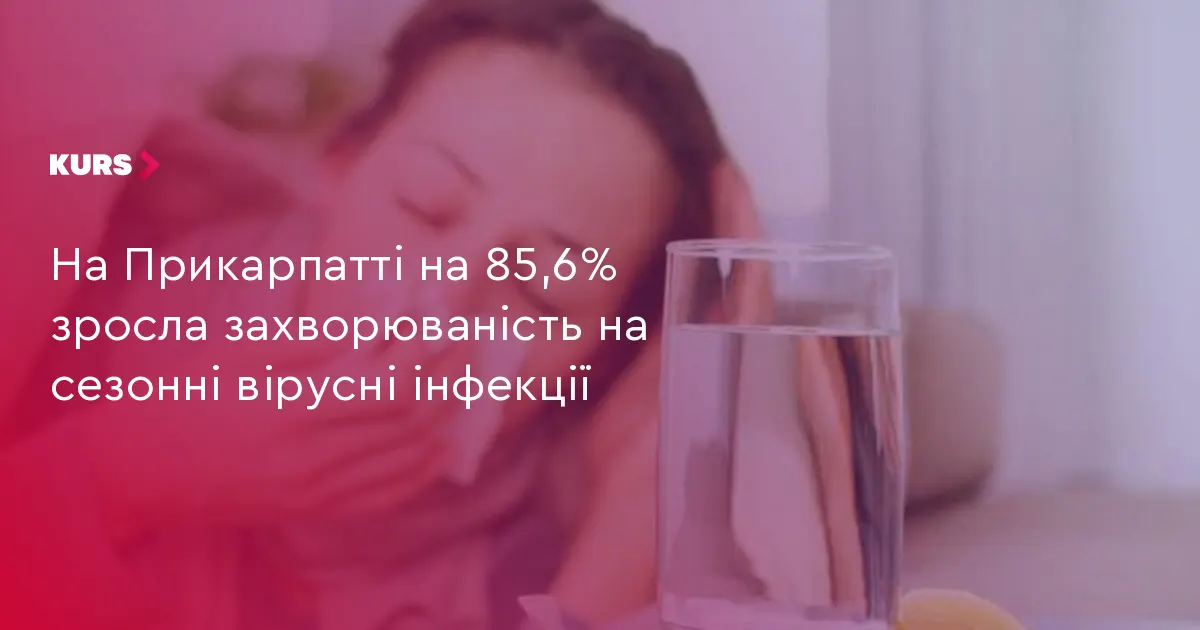 На Прикарпатті за тиждень захворюваність на сезонні вірусні інфекції зросла на 85,6%